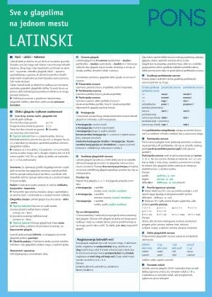 PONS, Све о глаголима на једном месту за учење латинског језика